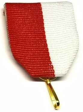 Short ribbon red-white